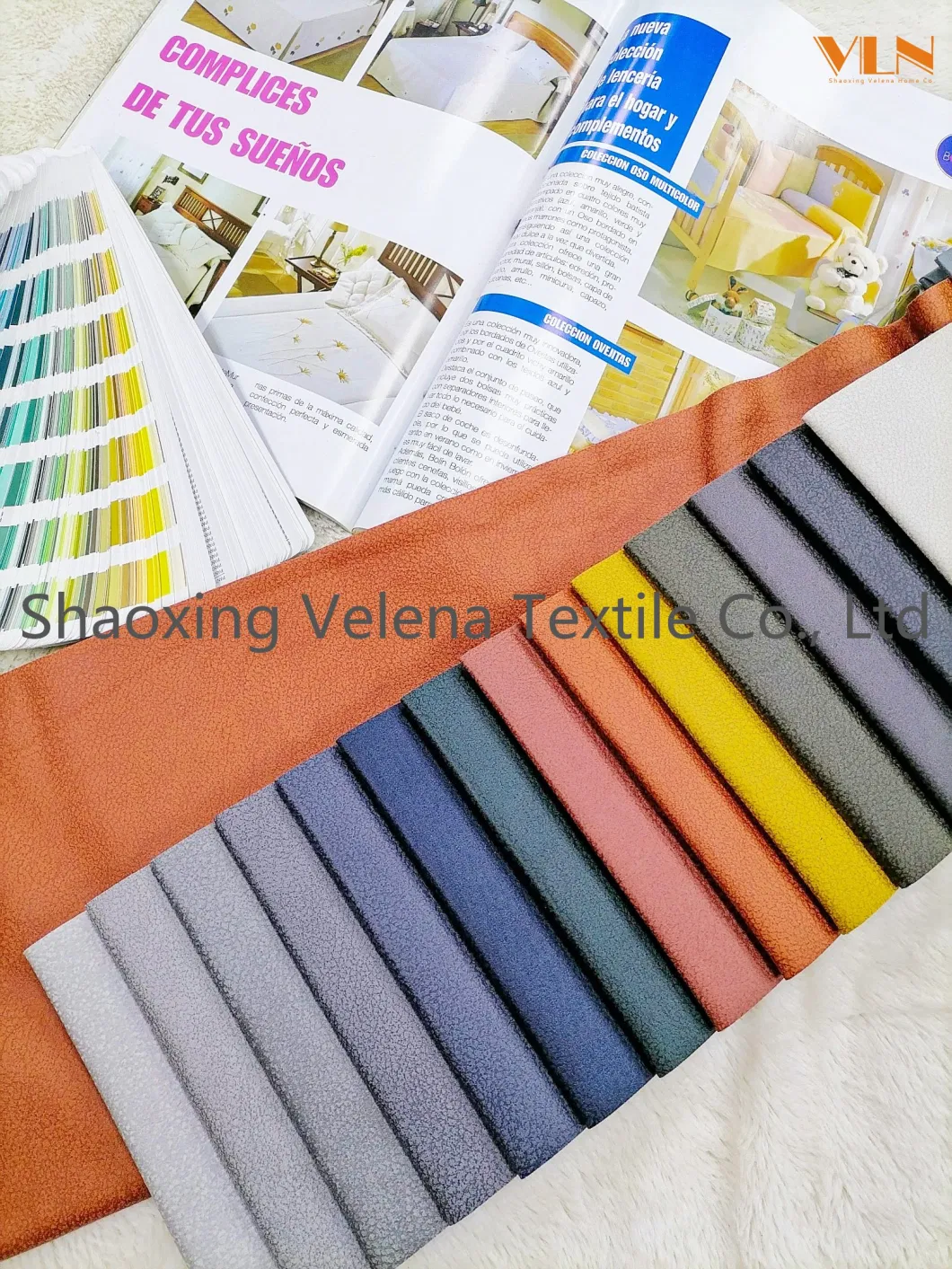 Hot Sale Technology Leather Suede 100% Polyester Fabric Dyeing with Glue Emboss Upholstery Furniture Sofa Textile Fabric