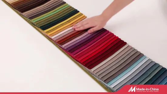 Vendita all'ingrosso in magazzino Tappezzeria 100% poliestere tessuto effetto lino ad armatura semplice per divano